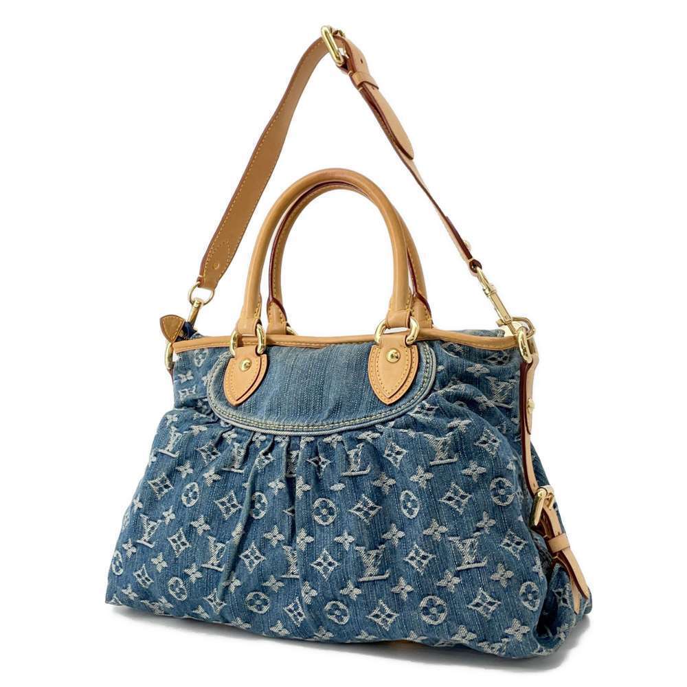 Louis Vuitton Handbag Neo Monogram Shoulder Bag Denim Cabby